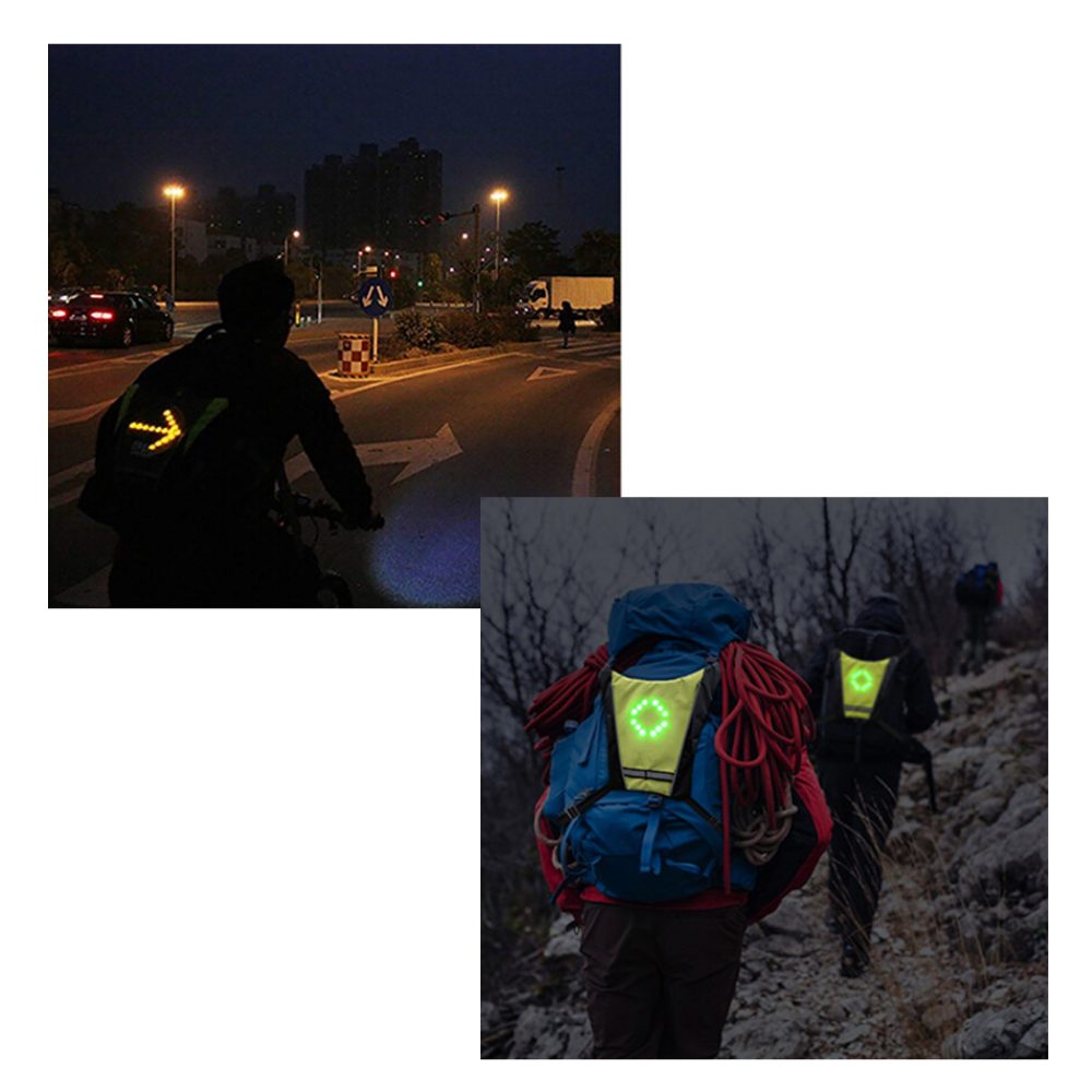 Reflektierende Fahrradweste mit LED