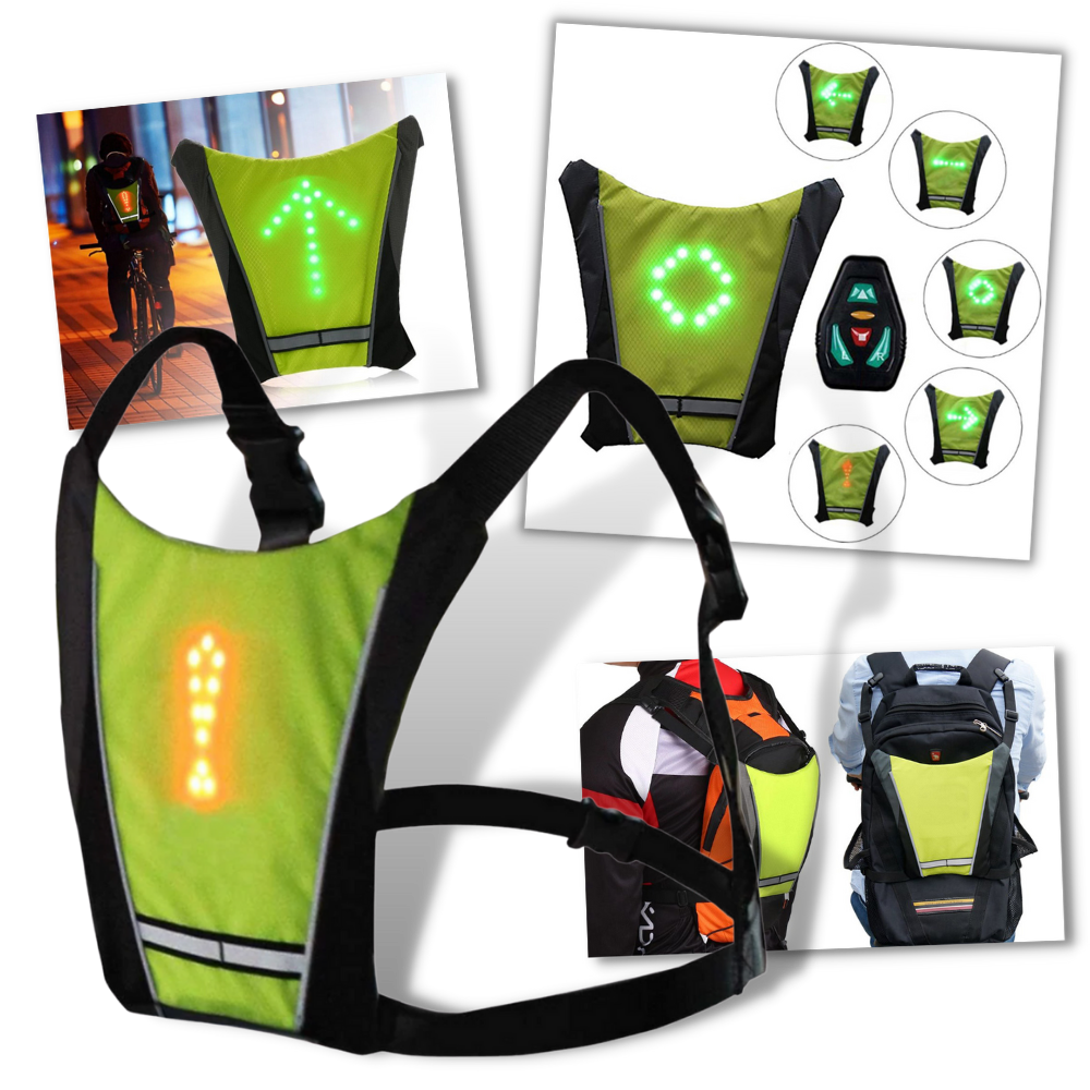 Reflektierende Fahrradweste mit LED