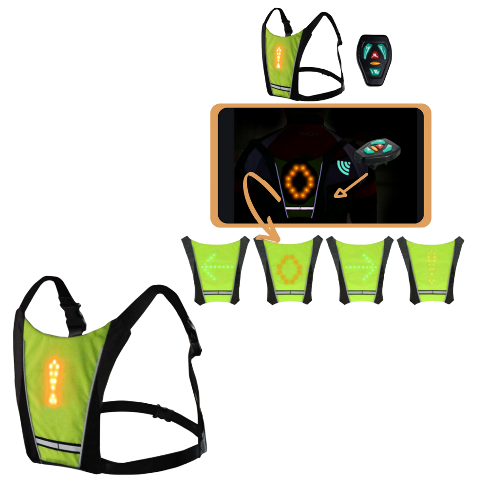 Reflektierende Fahrradweste mit LED