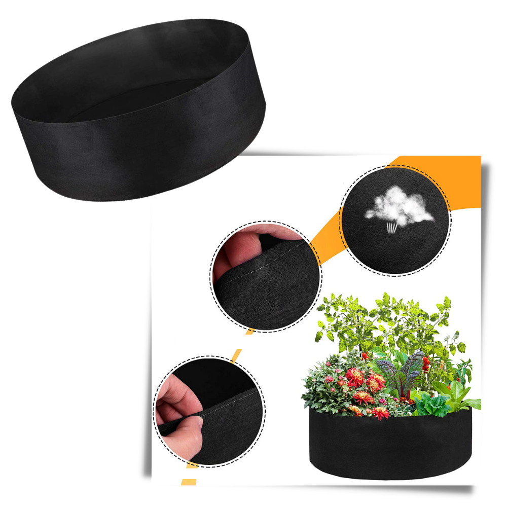 Pflanzen-Vliesstoff-Anzuchttopf mit erhöhter Form