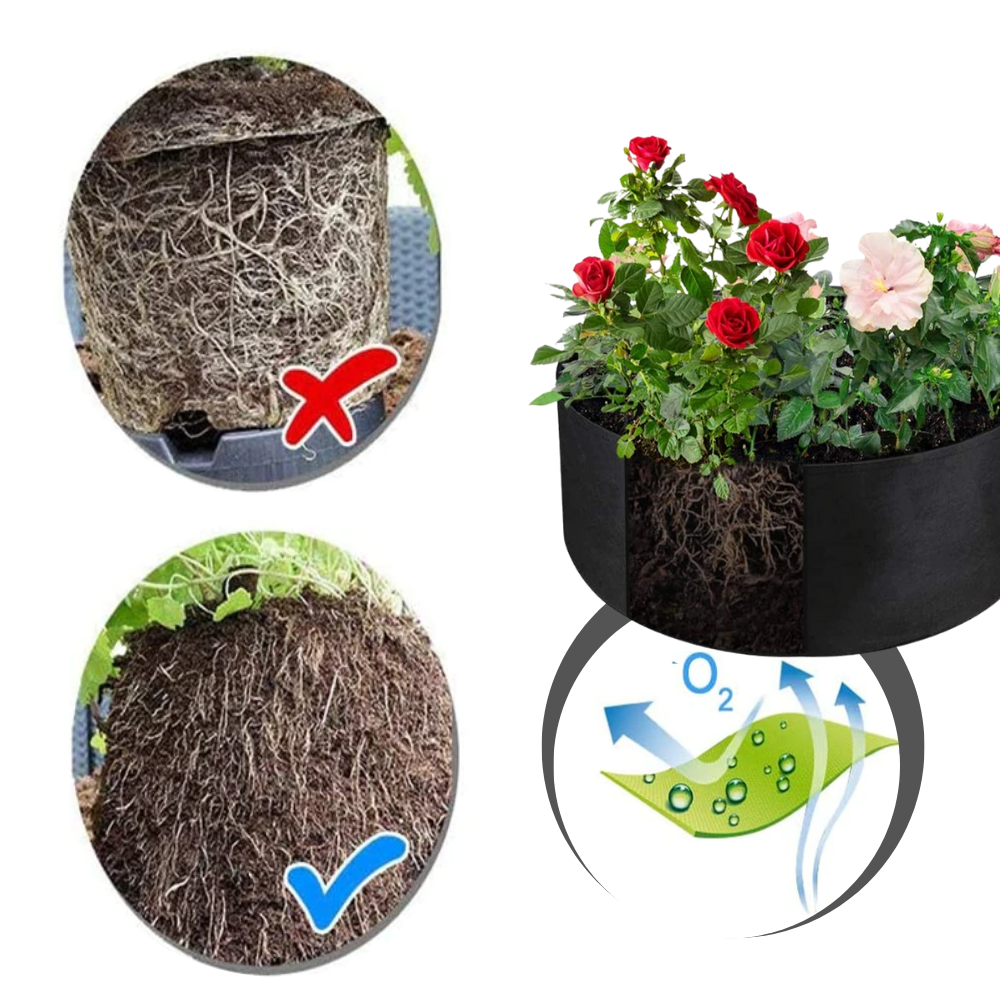 Pflanzen-Vliesstoff-Anzuchttopf mit erhöhter Form