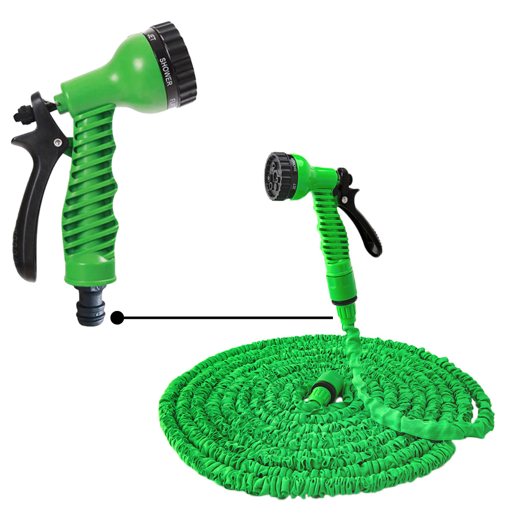 Dehnbare Gartenschlauch mit Spritzpistole