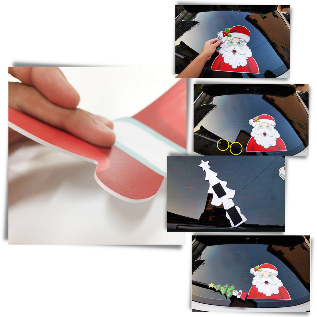 Weihnachts-Scheibenwischer-Aufkleber