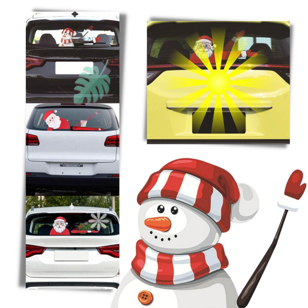Weihnachts-Scheibenwischer-Aufkleber