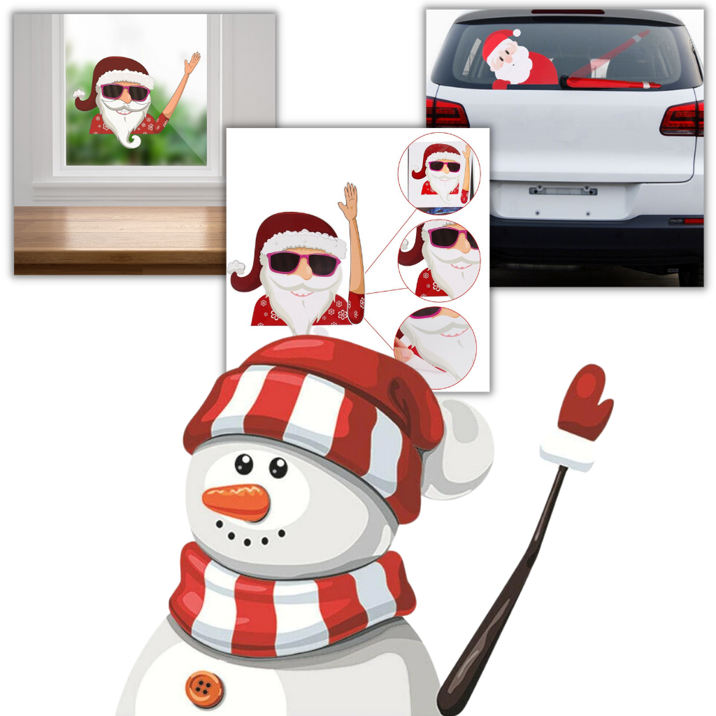 Weihnachts-Scheibenwischer-Aufkleber