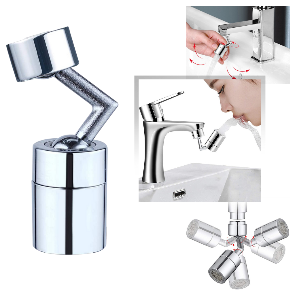 Rotating anti splash 360° swivel faucet nozzle