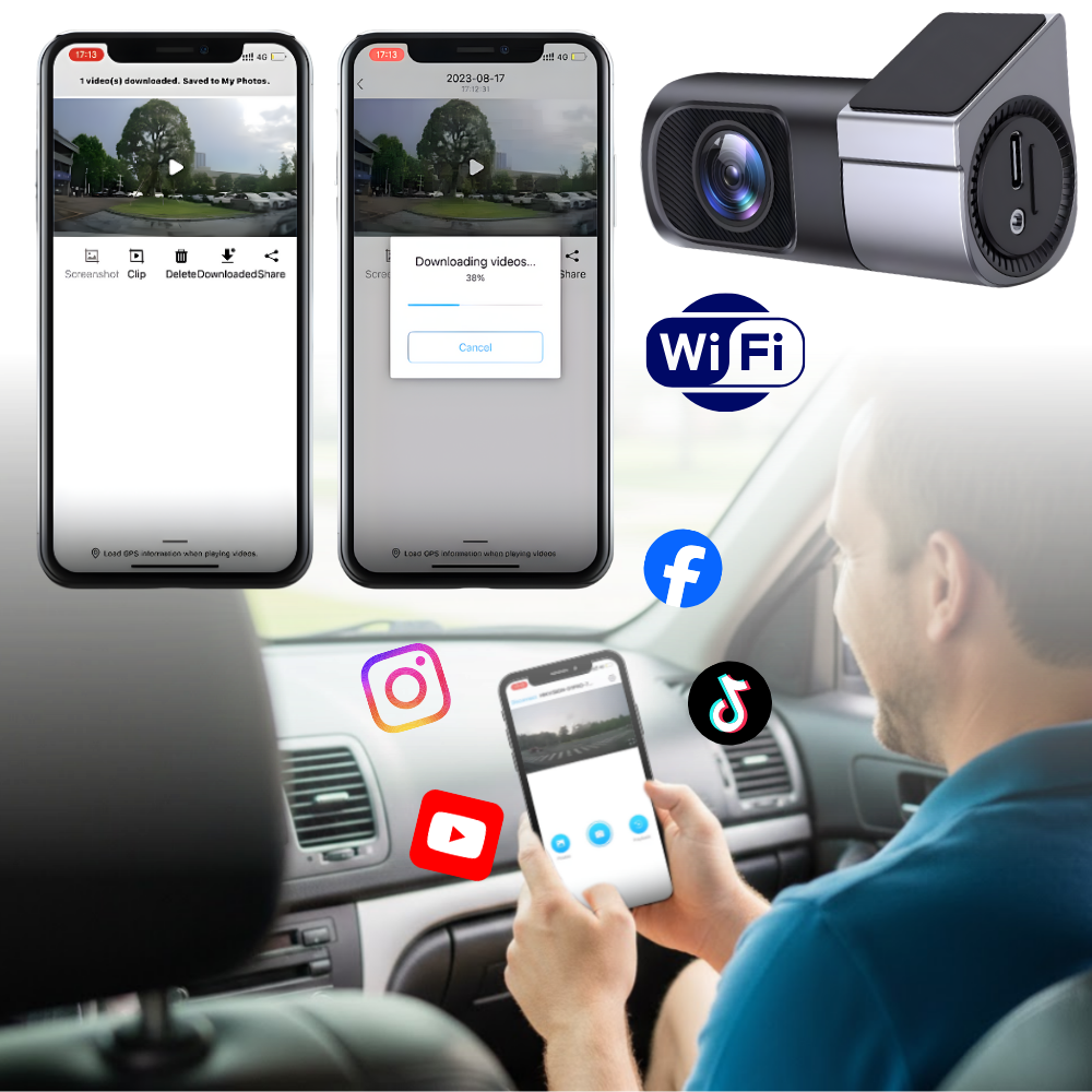 Loop-Aufnahme-Nachtsicht-Dashcam
