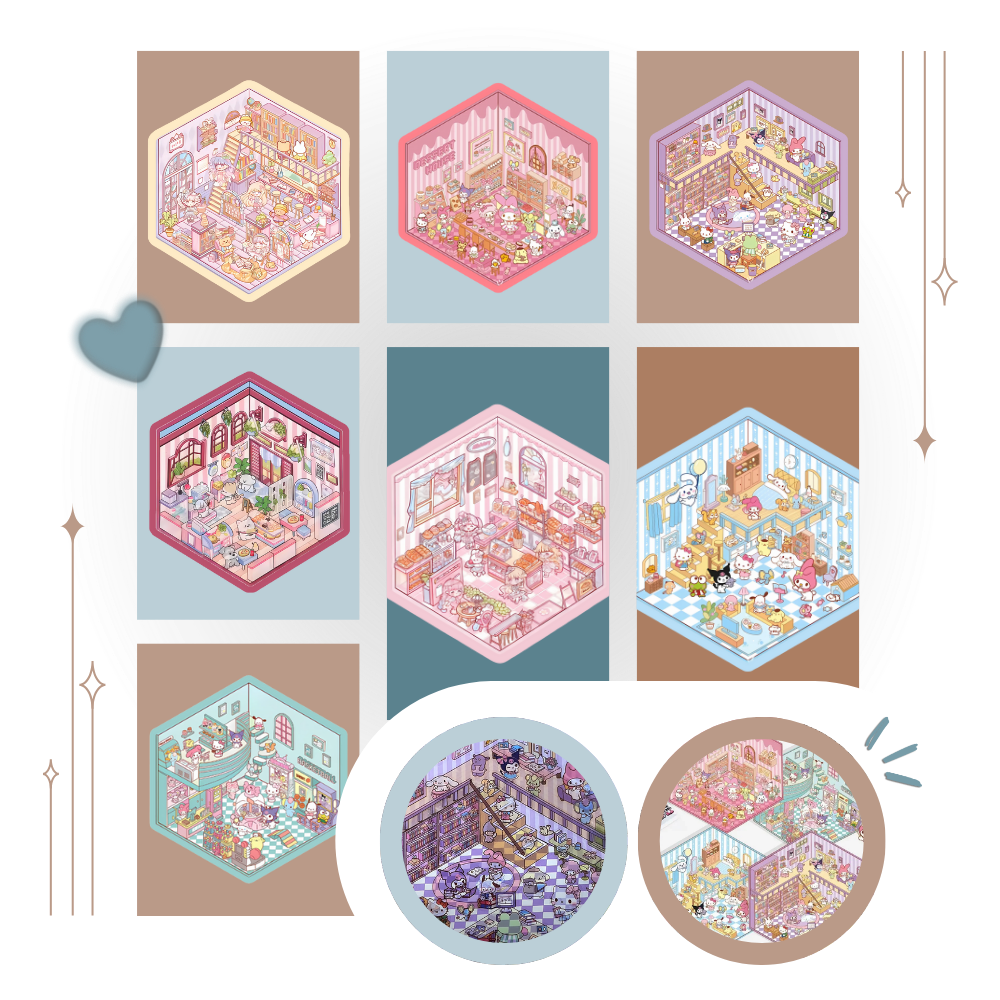 Pastel Home Tales Aufkleber