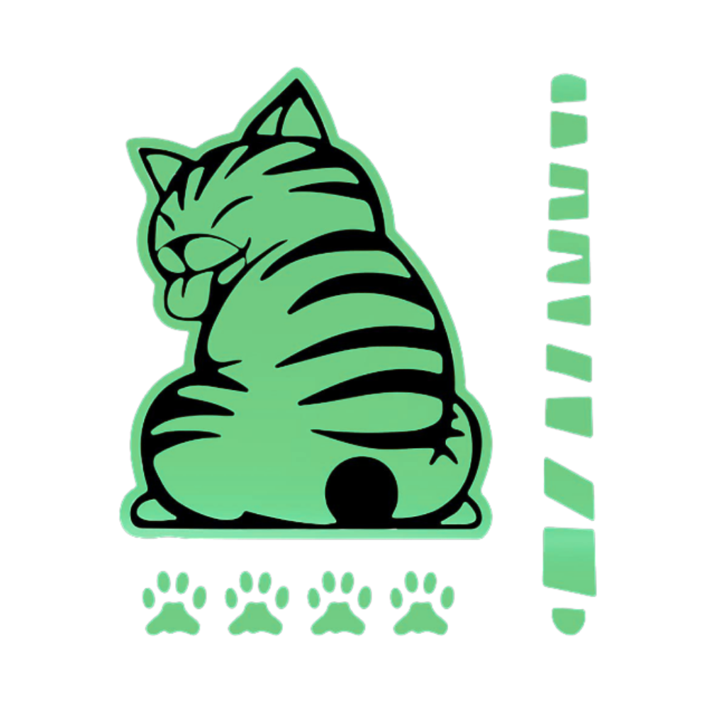 Quirky Cat Wiper Decal