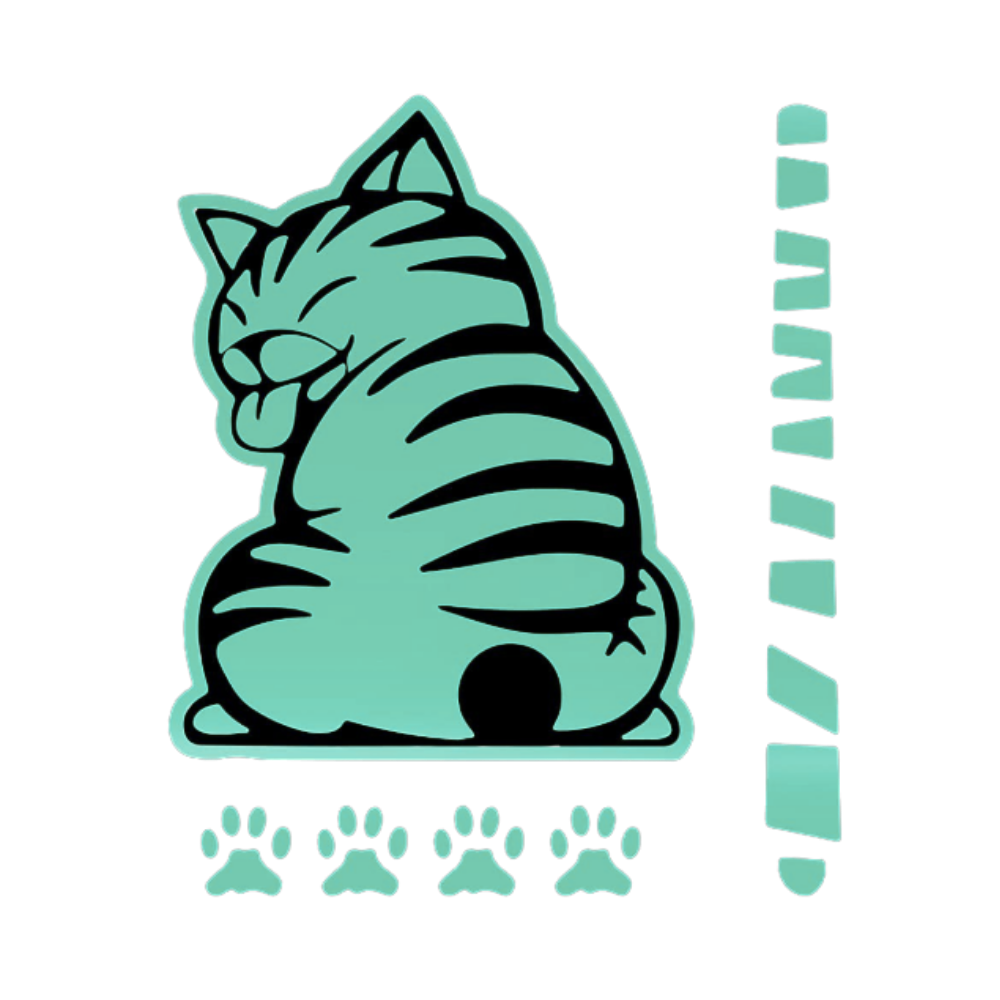 Quirky Cat Wiper Decal