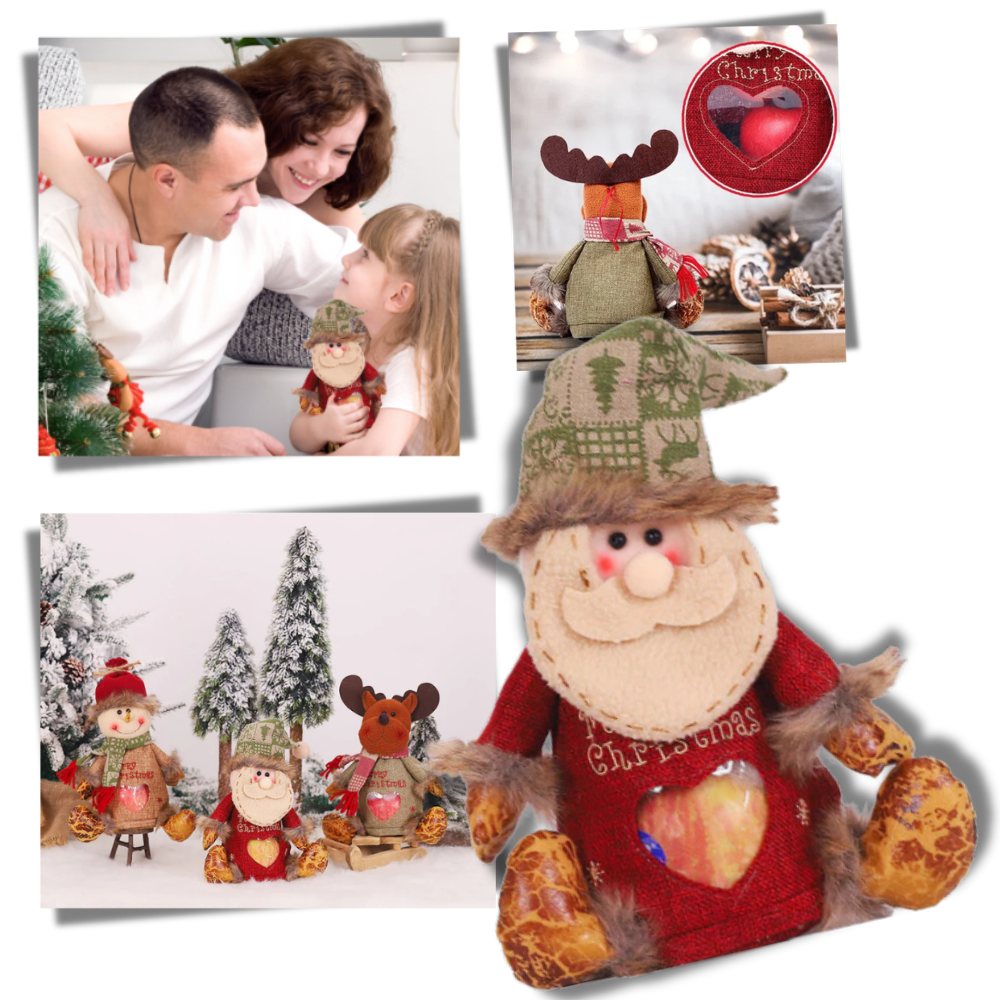 Wiederverwendbare Weihnachtsgeschenktasche mit Reißverschluss